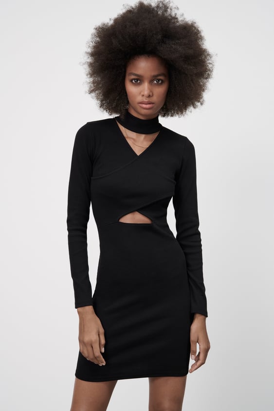 CUT OUT RIB DRESS