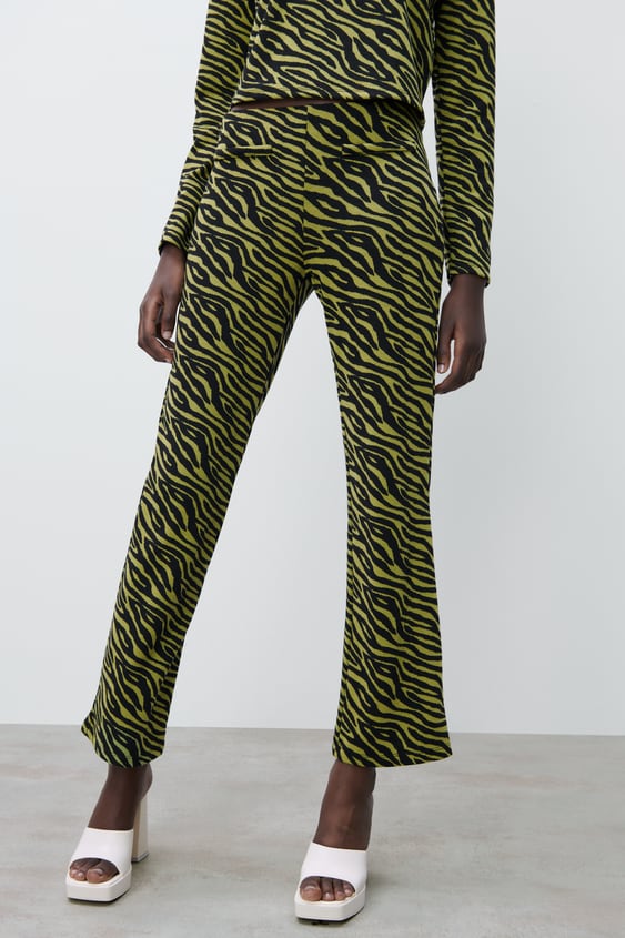 JACQUARD PRINT PANTS