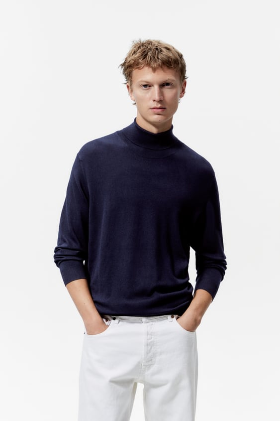 BASIC HIGH COLLAR SWEATER
