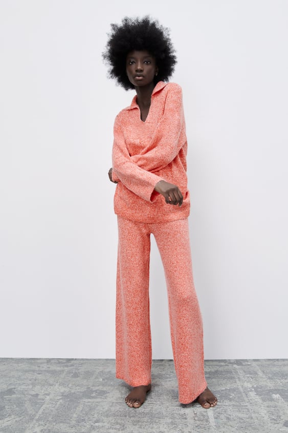 WIDE LEG KNIT PANTS