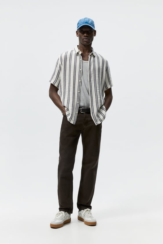 TEXTURED STRIPED SHIRT
