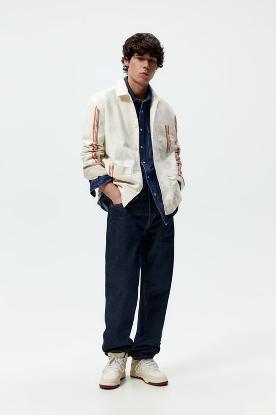 GEOMETRIC JACQUARD OVERSHIRT
