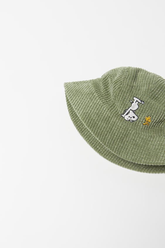 KIDS/ SNOOPY PEANUTS CORDUROY BUCKET HAT