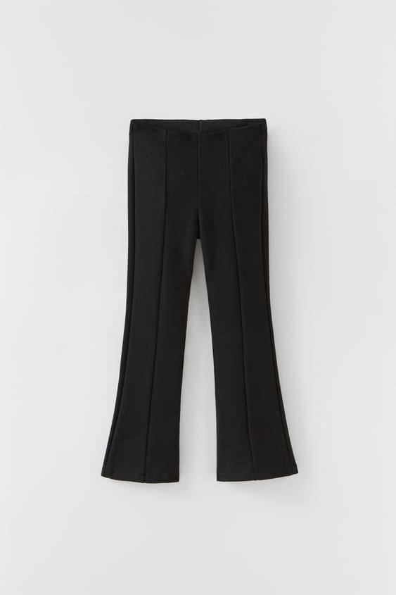 FLARED PONTE KNIT LEGGINGS