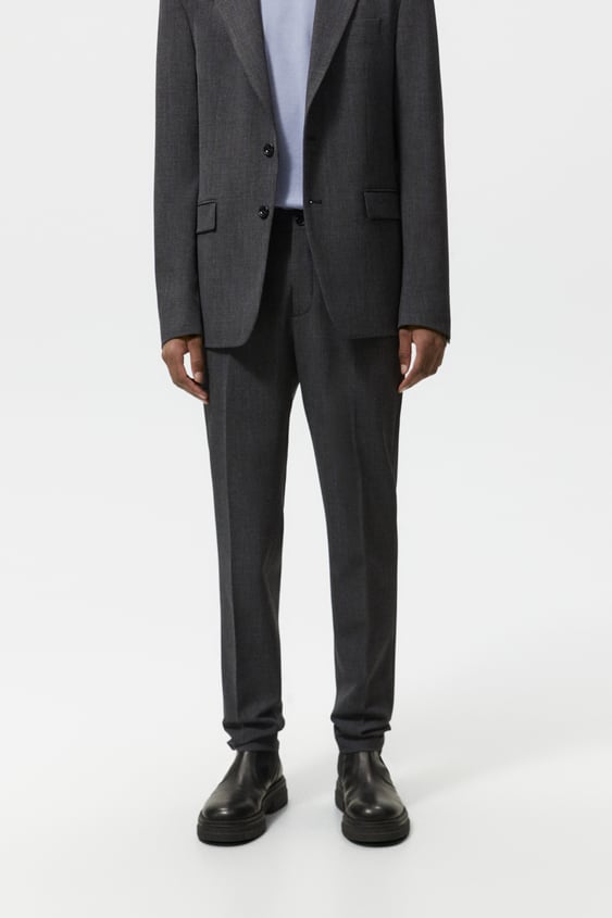 PLAID SUIT PANTS