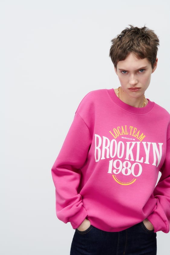 TEXT PRINT SWEATSHIRT
