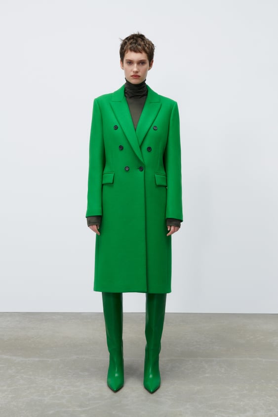 FITTED WOOL BLEND COAT