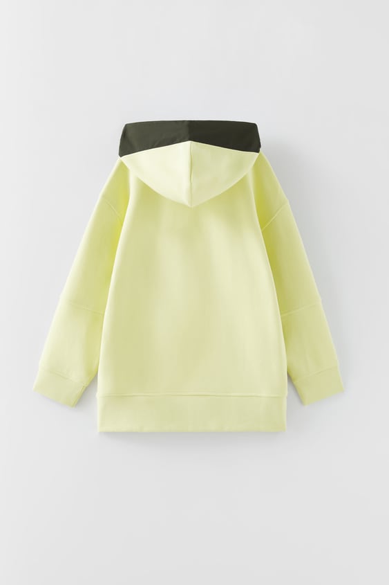 NYLON SPORTY KANGAROO SWEATSHIRT