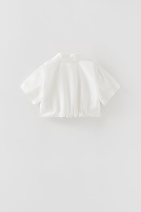 CROP POPLIN SHIRT