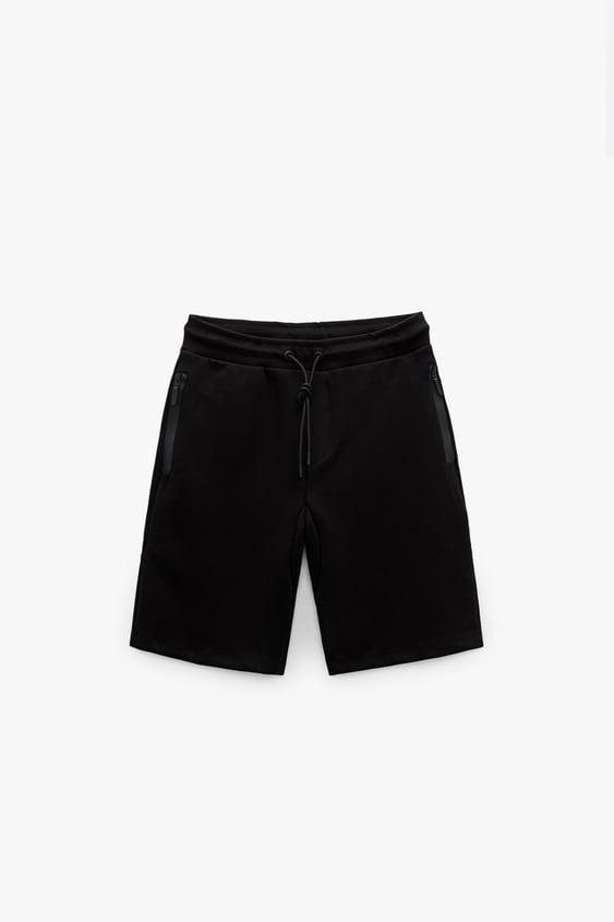 ZIPPERED JOGGER SHORTS
