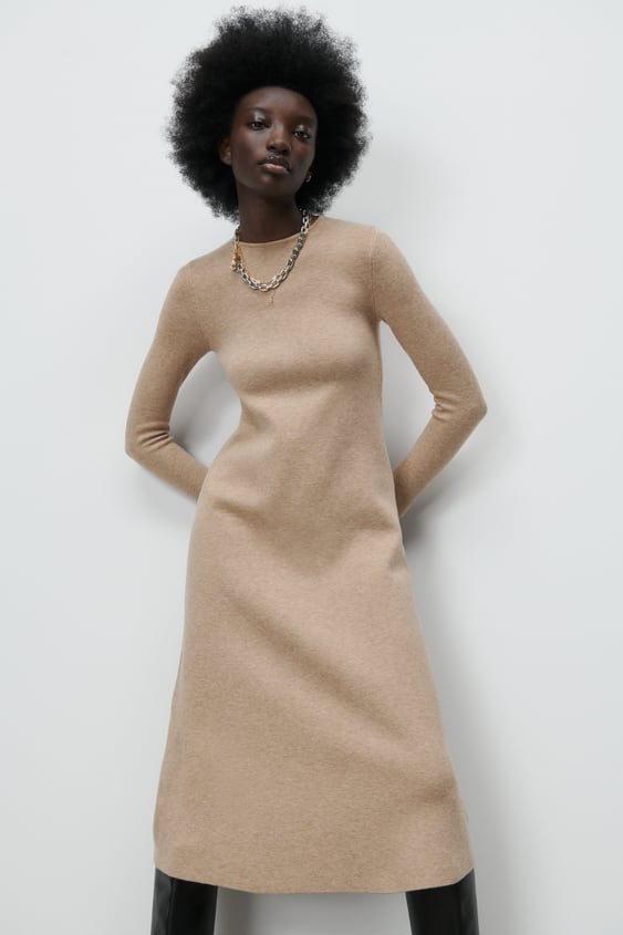 KNIT MIDI DRESS