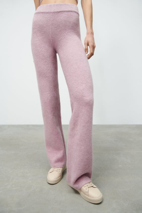 STRAIGHT LEG KNIT PANTS