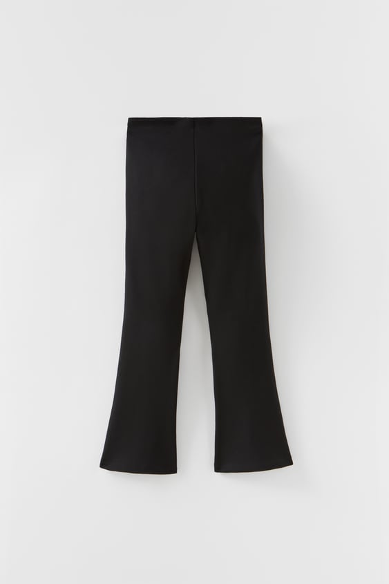 FLARED PONTE KNIT LEGGINGS