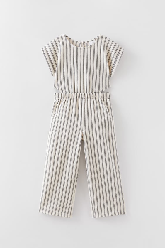 STRIPED CUT OUT JUMPSUIT