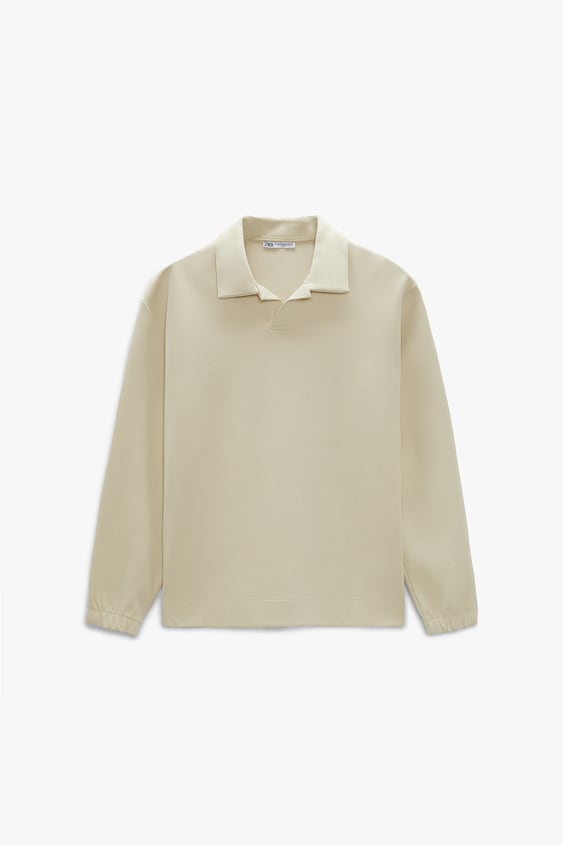COTTON POLO SWEATSHIRT