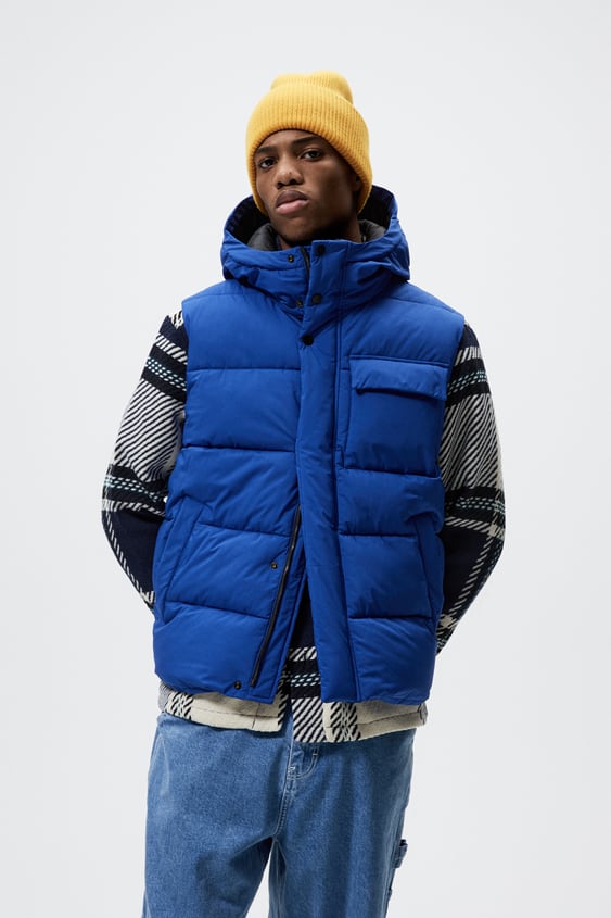 HOODED PADDED VEST