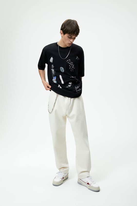 ABSTRACT PRINT T-SHIRT