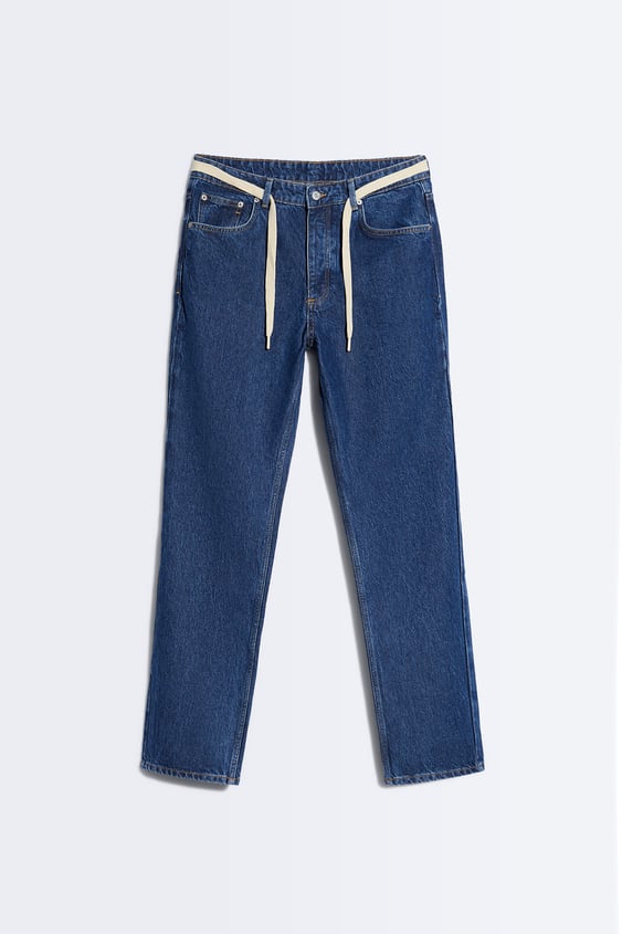 SLIM FIT DRAWSTRING JEANS