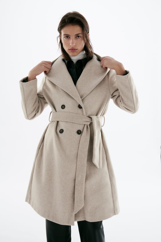 BELTED HOODED COAT