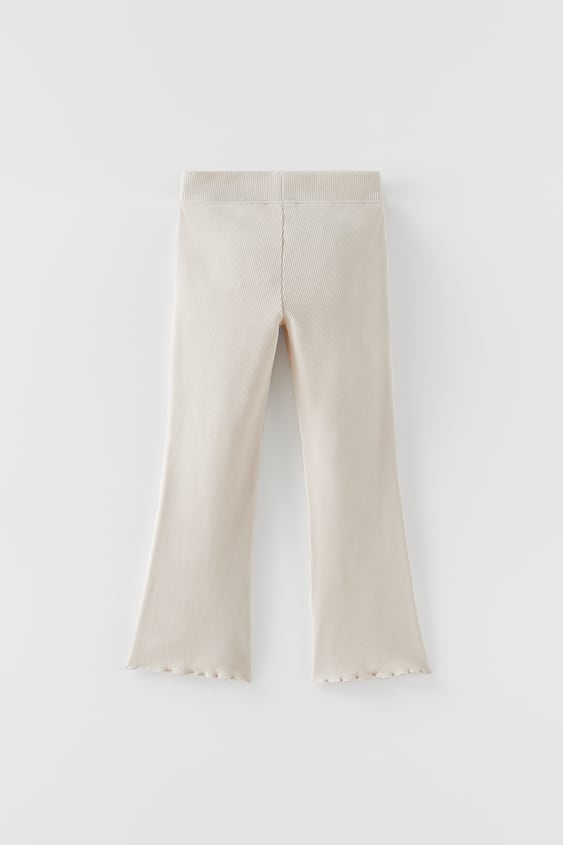FLARED RIB PANTS