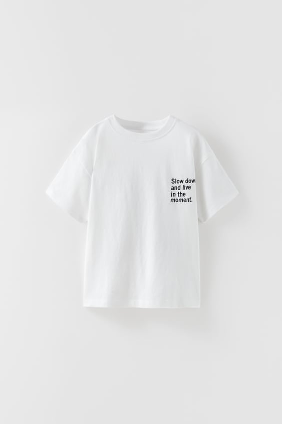PRINTED TEXT T-SHIRT