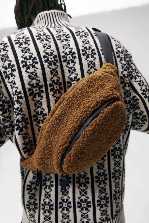 FAUX FLEECE BELT BAG