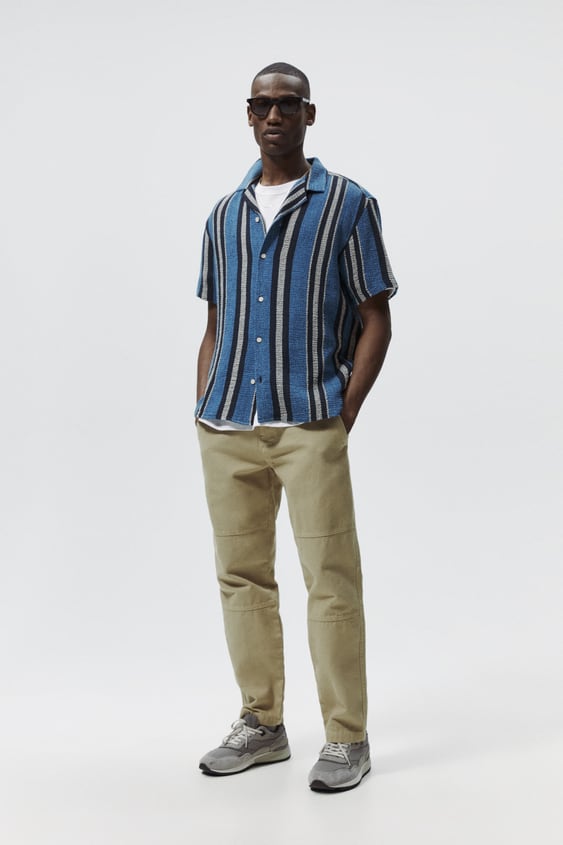 TEXTURED STRIPED SHIRT