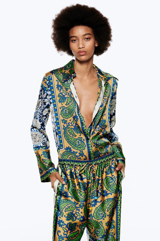 FLOWY PRINTED SHIRT
