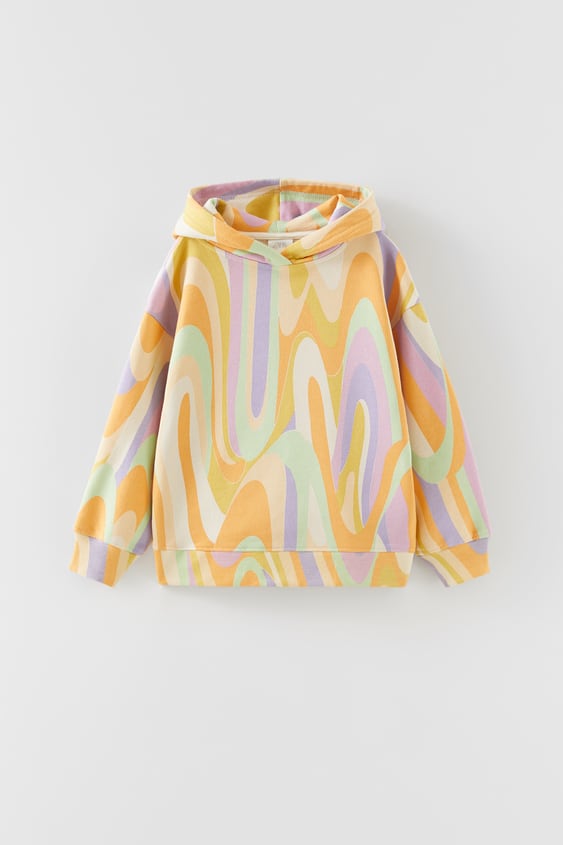 WAVE PRINT SWEATSHIRT
