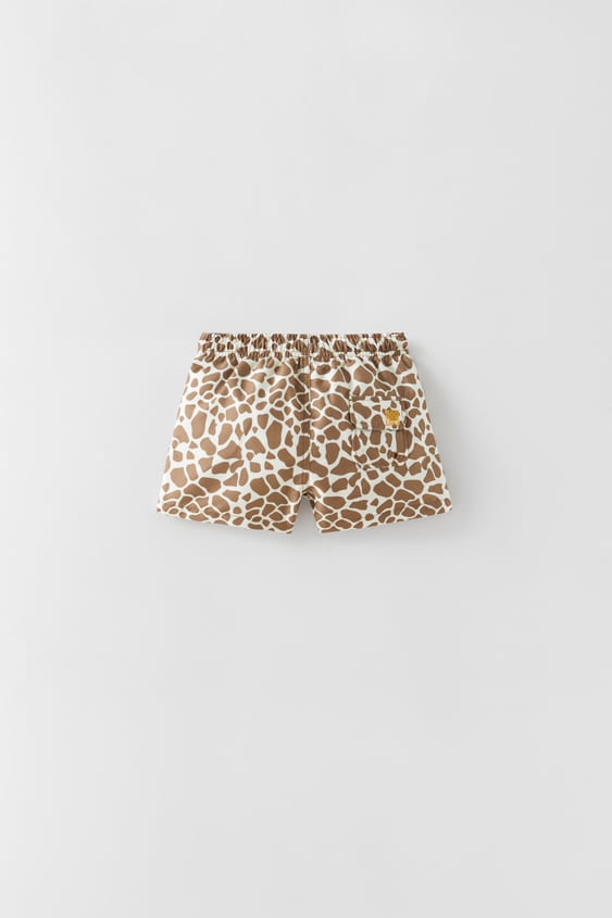 KIDS/ GIRAFFE PRINT SWIM SHORTS