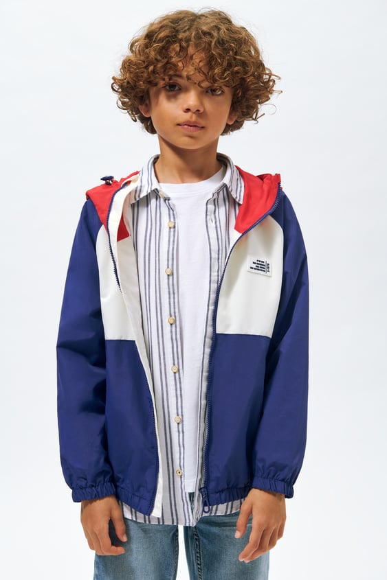 LIGHTWEIGHT MIXED COLOR BLOCK JACKET