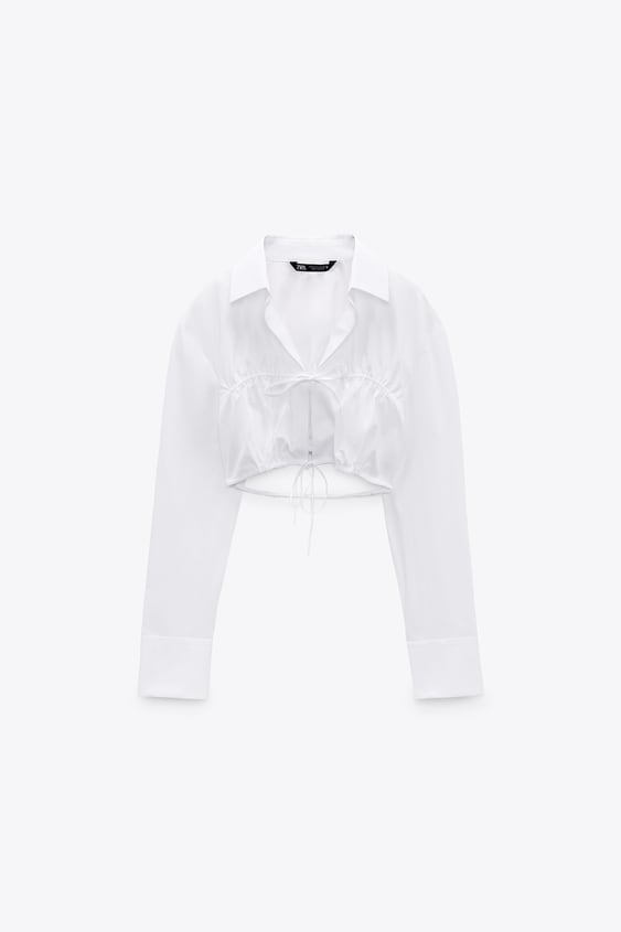 CROP POPLIN SHIRT
