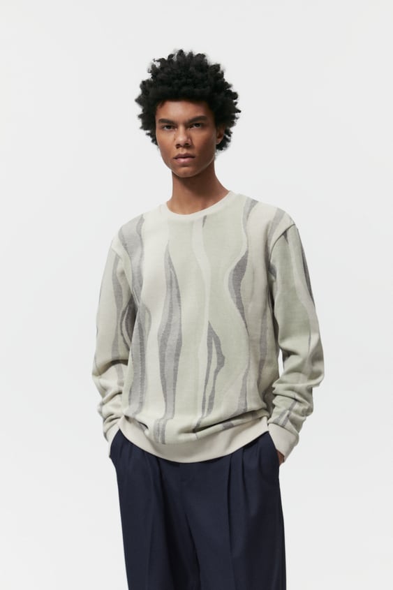 ABSTRACT PRINT SWEATSHIRT