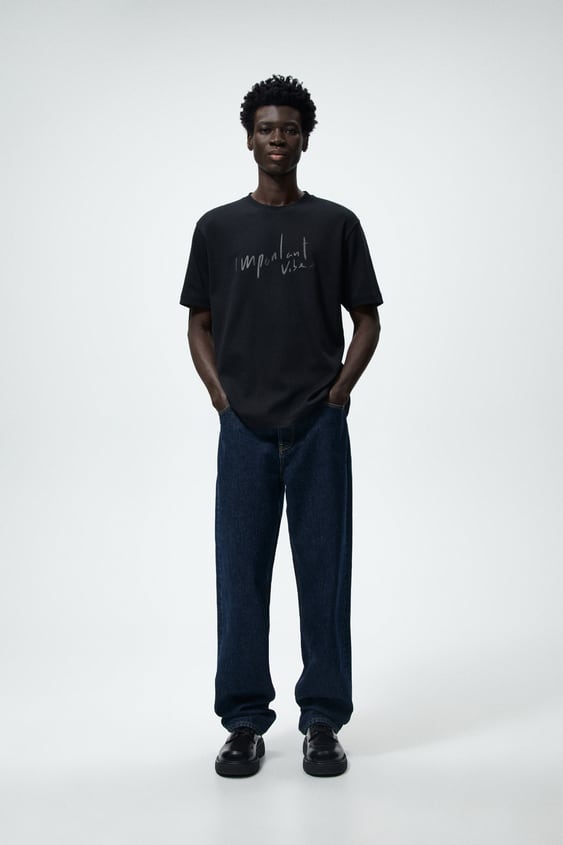 PRINTED TEXT T-SHIRT