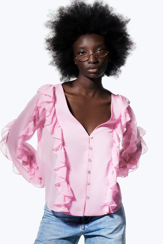 RUFFLED BLOUSE