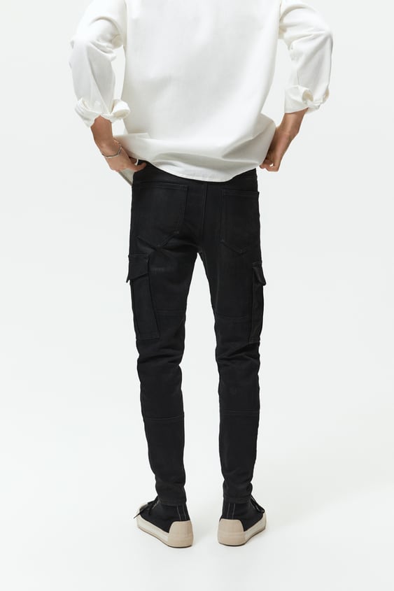 SOFT DENIM CARGO PANTS
