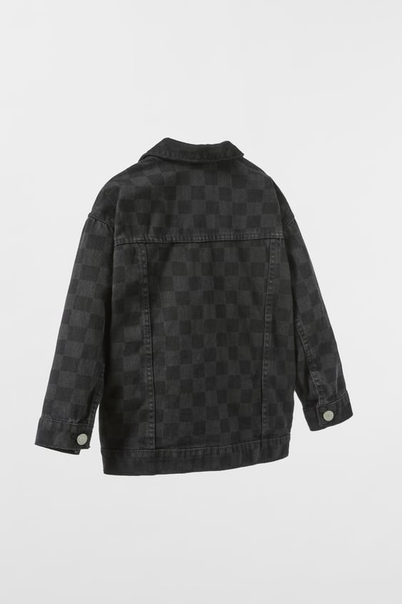 CHECKERED DENIM OVERSHIRT