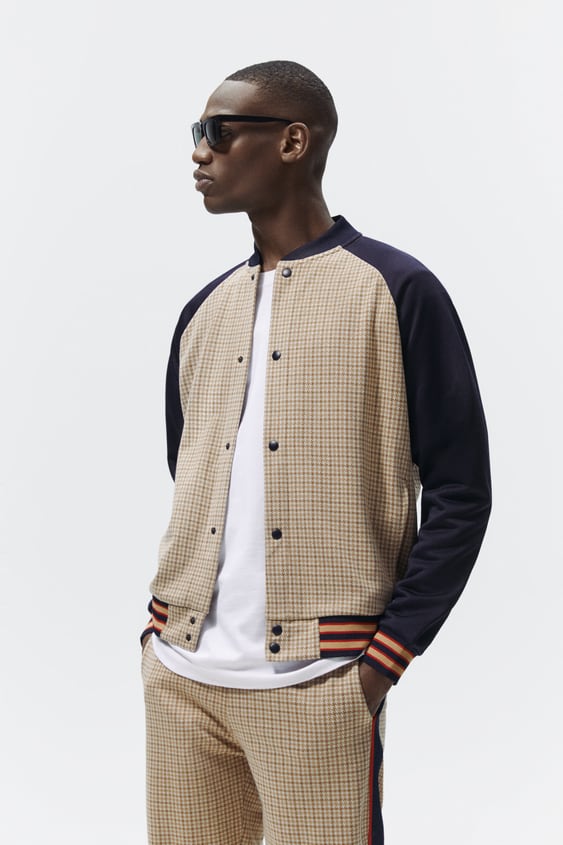 COMBINATION PLAID JACKET