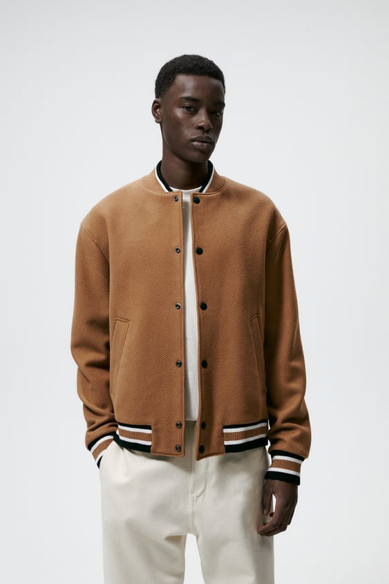 CONTRASTING BOMBER JACKET