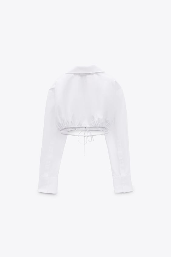 CROP POPLIN SHIRT