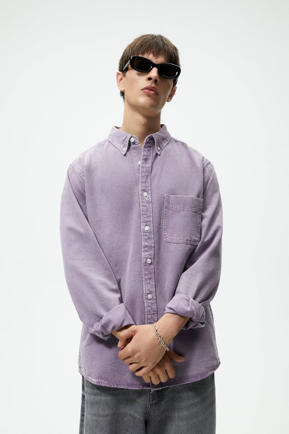 COLORED DENIM SHIRT