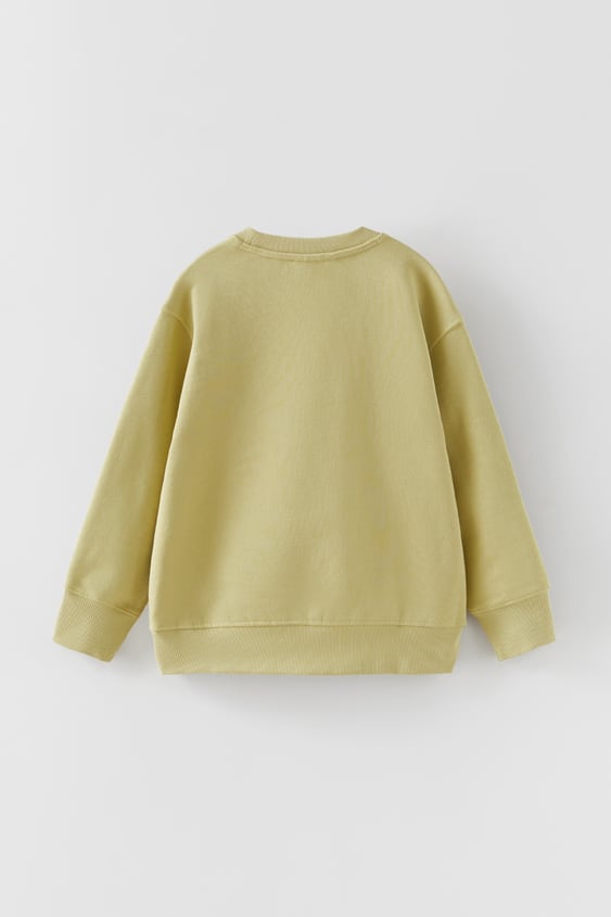 RIB TRIM PLAIN SWEATSHIRT