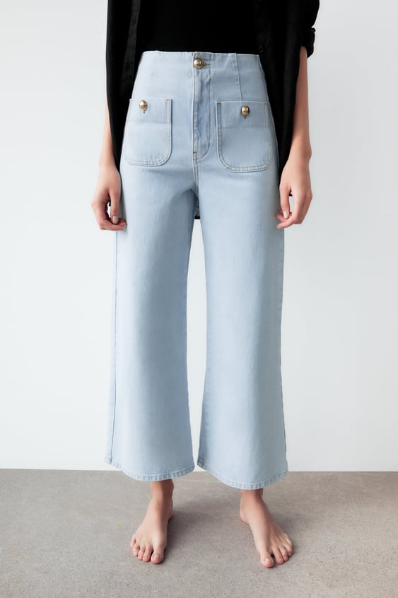 CROPPED Z1975 WIDE LEG BUTTONED JEANS