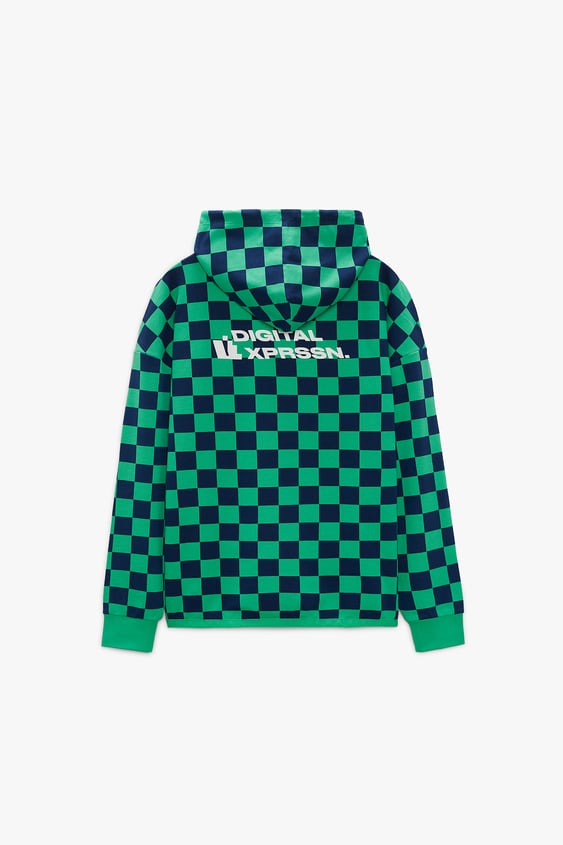 BLOCK COLOR HOODED SWEATSHIRT