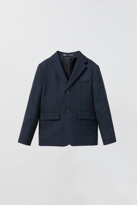 PLAID SUIT JACKET