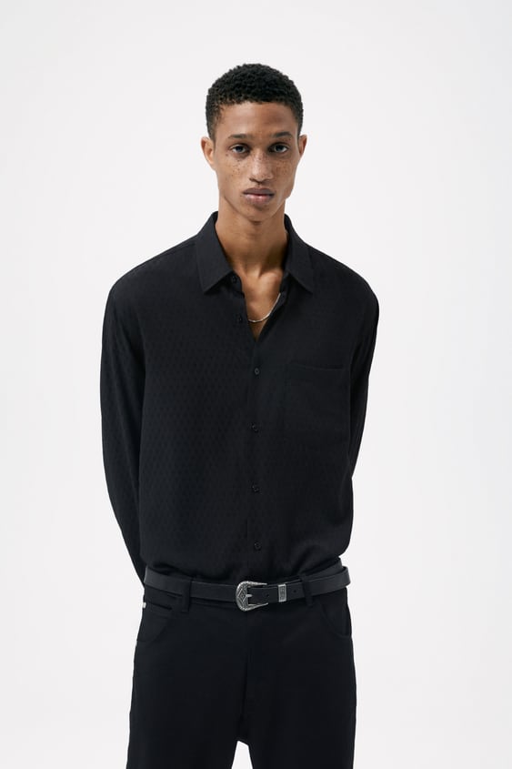 GEOMETRIC JACQUARD SHIRT