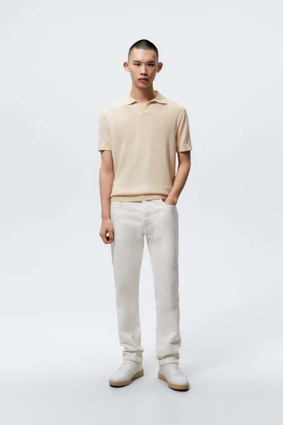 TEXTURED KNIT POLO