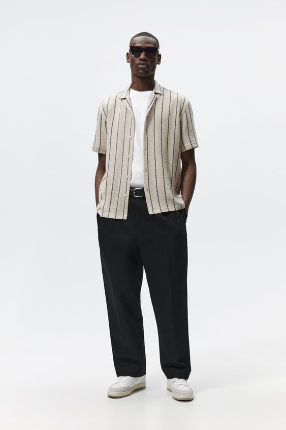 TEXTURED STRIPED SHIRT