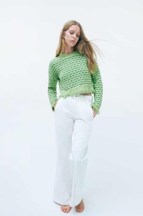 FRAYED KNIT SWEATER