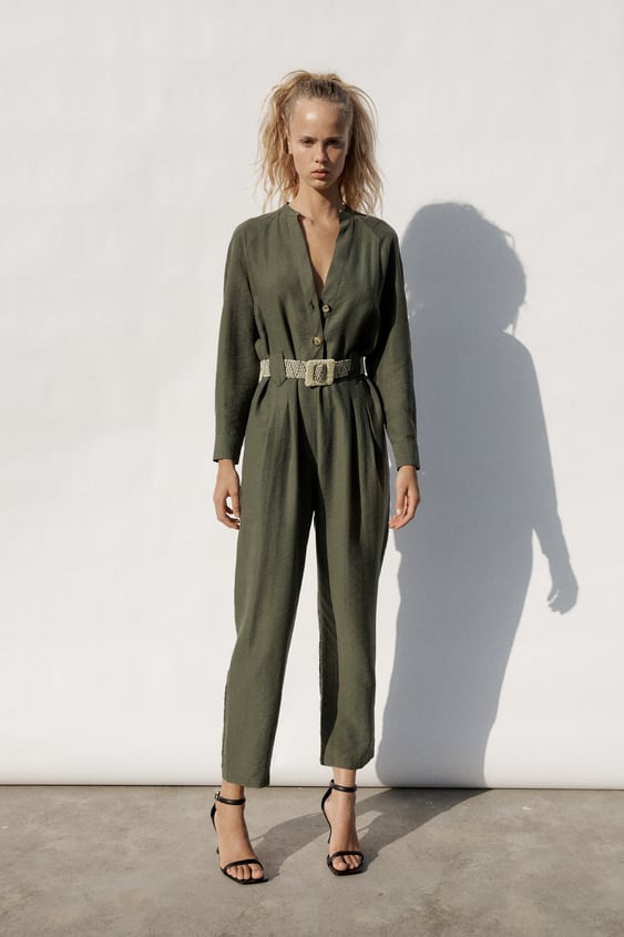 LONG BELTED JUMPSUIT